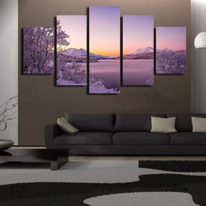 Tableau représentant un arbre de vie sous la neige
