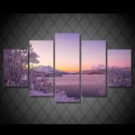 Œuvre artistique sur le thème de l'hiver et de la nature