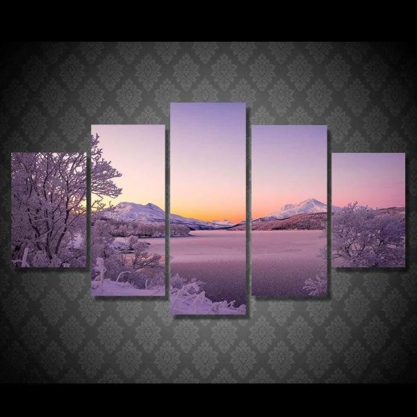Œuvre artistique sur le thème de l'hiver et de la nature