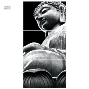 Oeuvre d'art sur toile avec un Bouddha majestueux