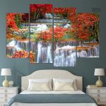 Tableau décoratif automnal pour une salle de bain élégante