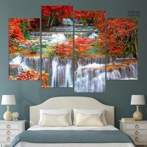 Tableau décoratif automnal pour une salle de bain élégante