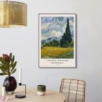Champ de blé avec cyprès - tableau de Vincent Van Gogh