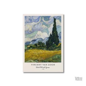 Tableau de champ de blé, style impressionniste de Van Gogh