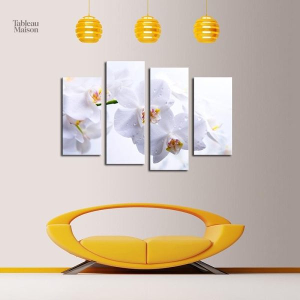 Fleurs blanches en tableau, touche naturelle pour votre espace