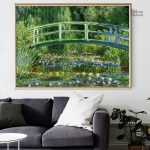 Bassin aux Nymphéas, tableau de Claude Monet en harmonie verte