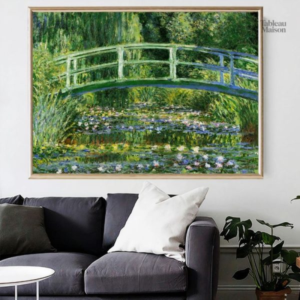 Bassin aux Nymphéas, tableau de Claude Monet en harmonie verte