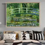 Tableau de Monet représentant un bassin avec des nymphéas