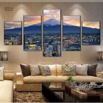 Tableau japonais représentant le Mont-Fuji au Japon