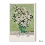Vase aux roses roses, œuvre de Vincent Van Gogh