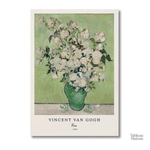Vase aux roses roses, œuvre de Vincent Van Gogh