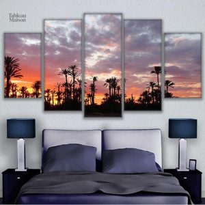 Tableau OMBRES TROPICALES pour décoration de salle de bain