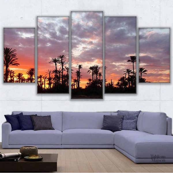 Art mural tropical, ambiance relaxante pour salle de bain