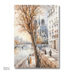 Tableau représentant un paysage urbain parisien
