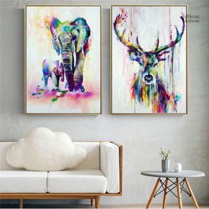 Dessin d'éléphant aquarelle, style artistique unique