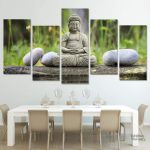 Tableau représentant un Bouddha apaisant
