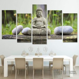 Tableau représentant un Bouddha apaisant
