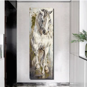 Peinture moderne représentant un cheval élégant