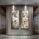 Tableau artistique de cheval dans un style contemporain
