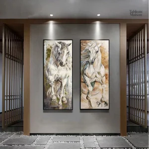 Tableau artistique de cheval dans un style contemporain