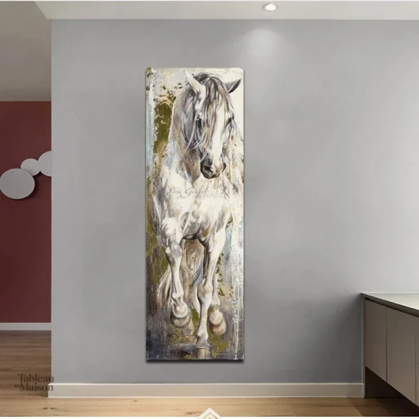 Illustration stylisée mettant en avant un cheval moderne