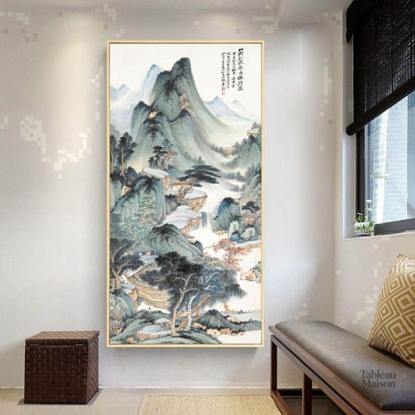 Peinture tableau japonais en style traditionnel