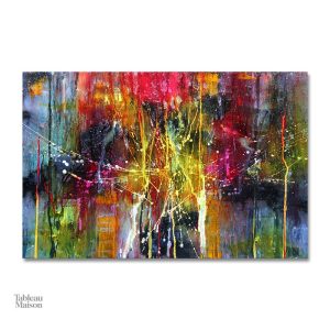 Peinture moderne avec un mélange de teintes éclatantes