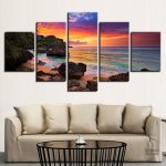 Tableau Plage Rocheuse pour salle de bain