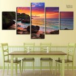Détail artistique de la Plage Rocheuse en toile décorative