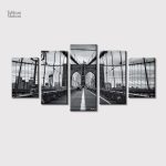 Tableau représentant le Pont de Brooklyn, style noir et blanc