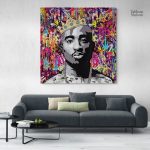 Oeuvre colorée de style Pop Art pour décoration intérieure