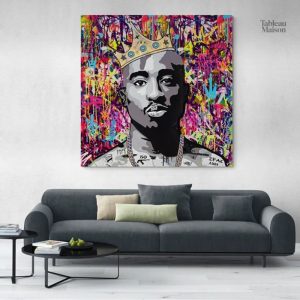 Oeuvre colorée de style Pop Art pour décoration intérieure