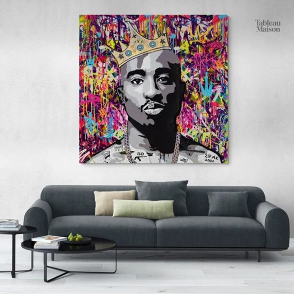 Oeuvre colorée de style Pop Art pour décoration intérieure