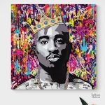 Tableau mural Street Art avec motifs graphiques vibrants