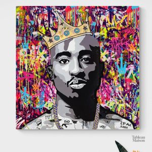 Tableau mural Street Art avec motifs graphiques vibrants