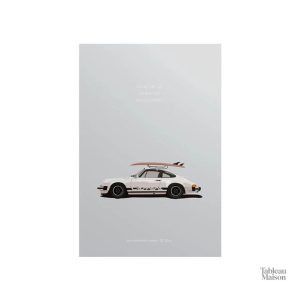 Illustration d'un Porche Carrera en voyage relaxant