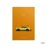 Tableau moderne de voiture Porche sur fond de vacances