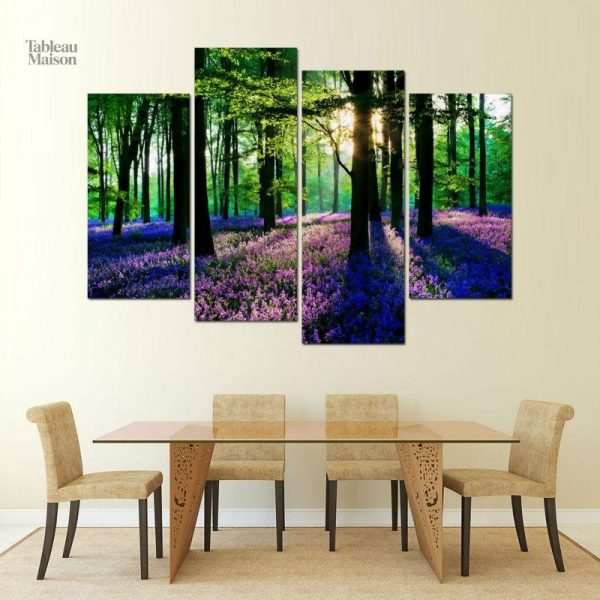 Tableau Printemps Forestier pour salle de bain