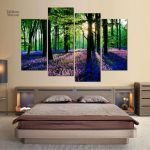 Art mural inspiré de la forêt pour salle de bain