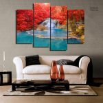 Tableau Arbre de Vie - Rivière en Automne, couleurs chaudes et apaisantes