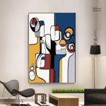 Art cubiste abstrait avec des formes géométriques