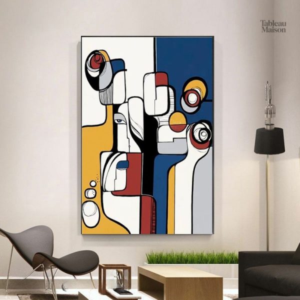 Art cubiste abstrait avec des formes géométriques