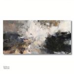 Tableau design abstrait avec nuances de gris et noir