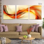 Tableau Lignes fluides en couleurs harmonieuses