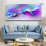 Peinture abstraite inspirée par des paysages montagneux