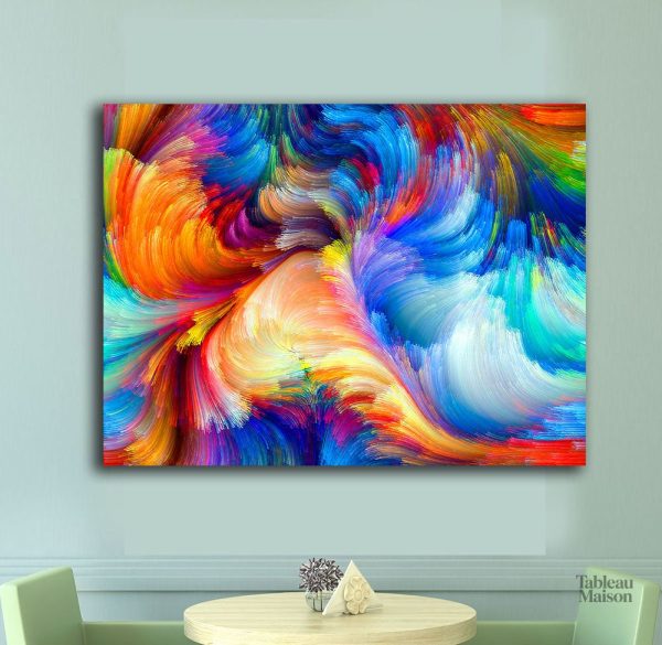 tableau-abstrait-multicolore-1 Tableau abstrait multicolore contemporain