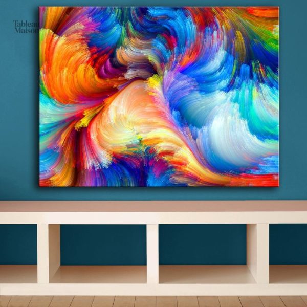 Œuvre d'art abstraite aux couleurs vives