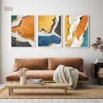 Tableau abstrait multicolore contemporain