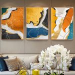 Peinture moderne avec des nuances éclatantes et dynamiques