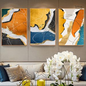 Peinture moderne avec des nuances éclatantes et dynamiques